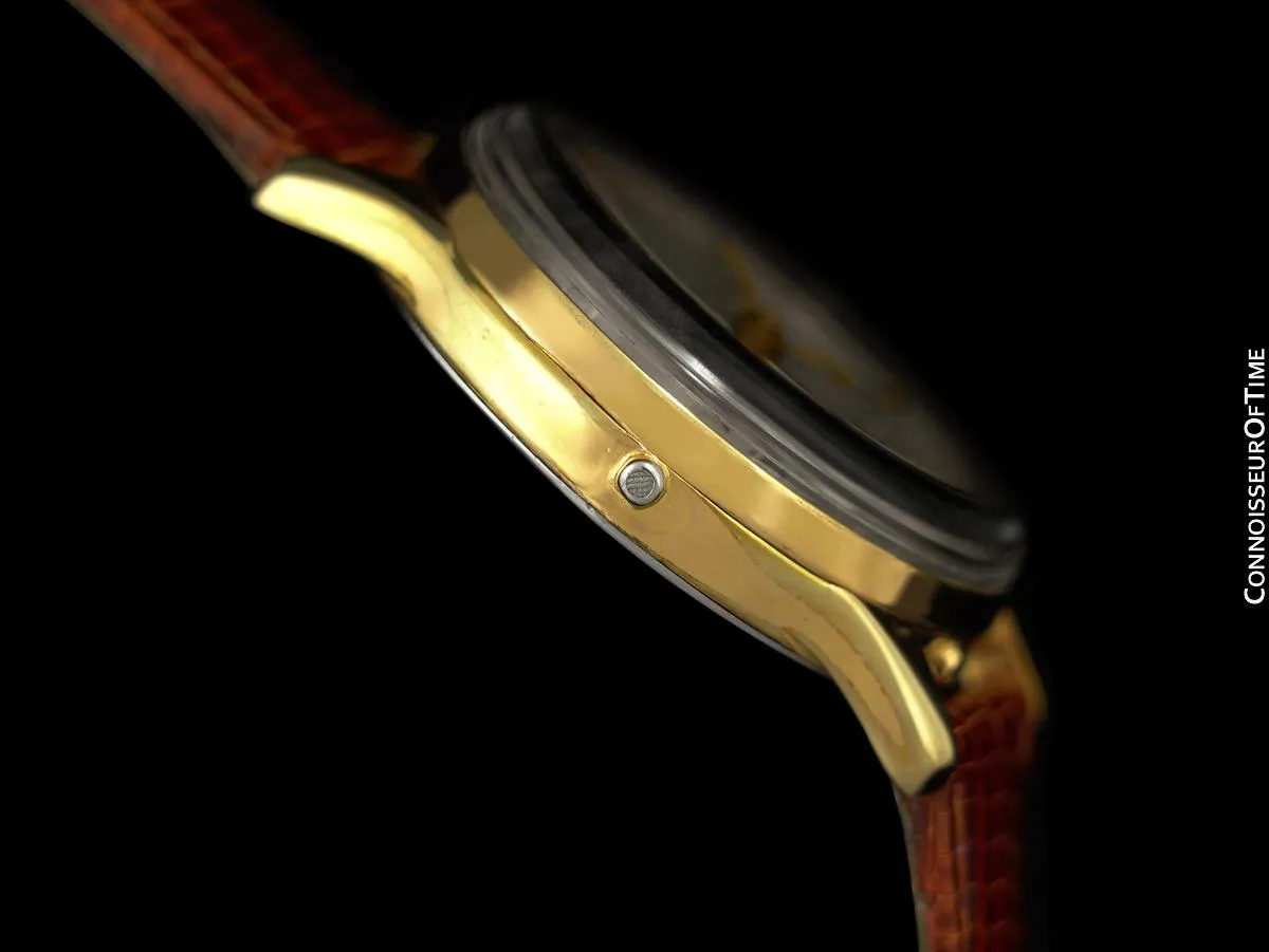 1943 Angelus Vintage Large Mens World War II Era Triple Calendar Chronograph, 18K Gold Plated - The Chronodato