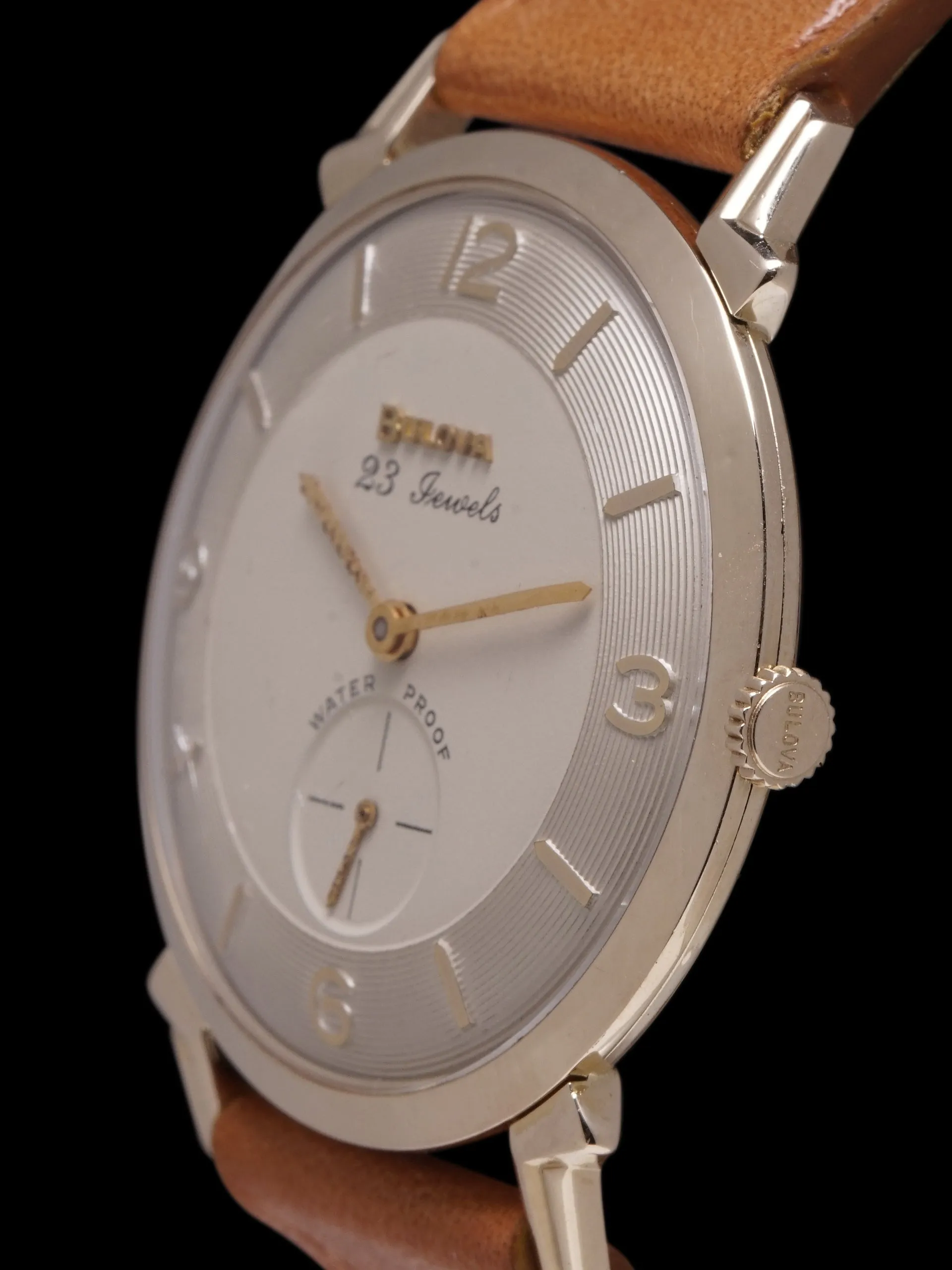 1958 Bulova 10k Gold Plated "Oversized" Calatrava W/ Fancy Lugs