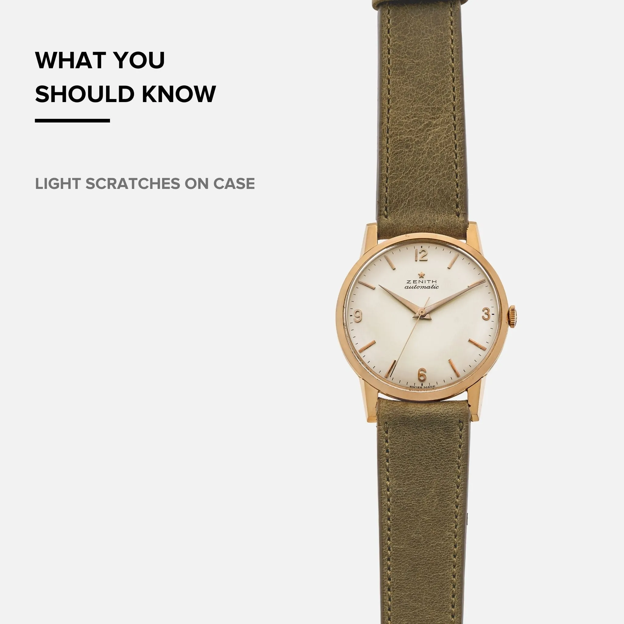 1960s Zenith Dress Watch In 18k Pink Gold