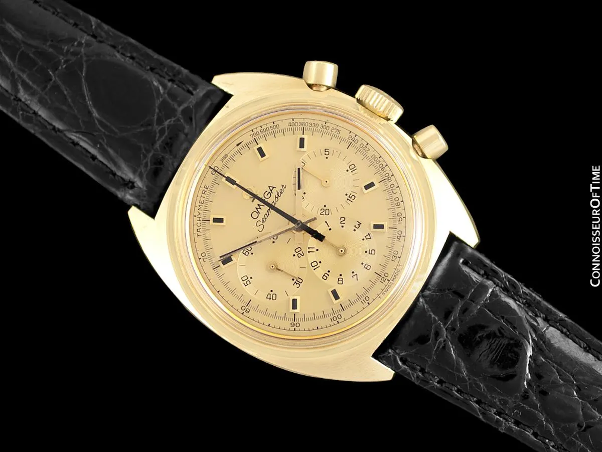 1969 Omega Seamaster Vintage Mens 145.016 Cal. 861 Chronograph - 18K Gold