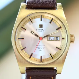 1970 TISSOT Automatic Seastar Watch PR516 GL 17 Jewels Cal. 796 Day/Date Swiss Wristwatch