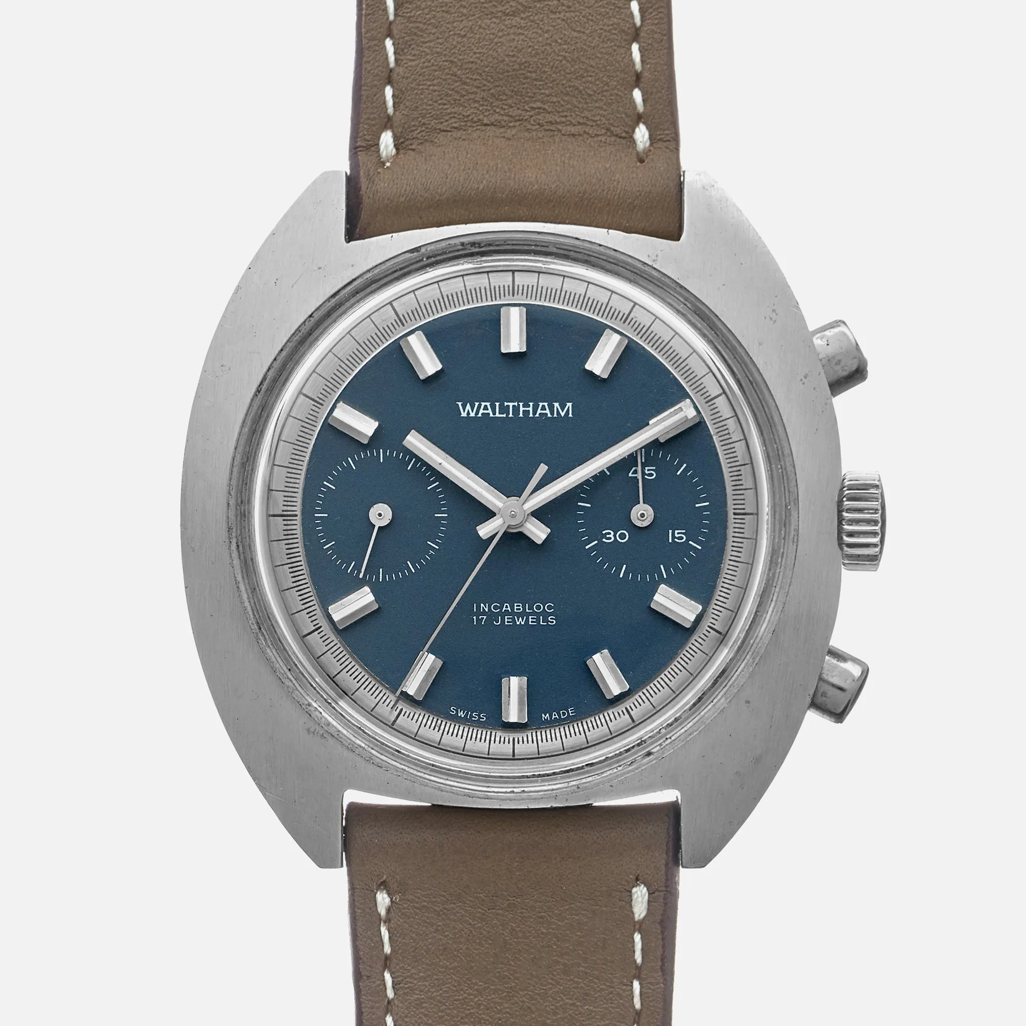1970s Waltham Chronograph With Non-Lume Dial