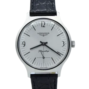 1974 Stunning Longines Flagship box set Model 3106 - retro railway type dial in Stainless Steel