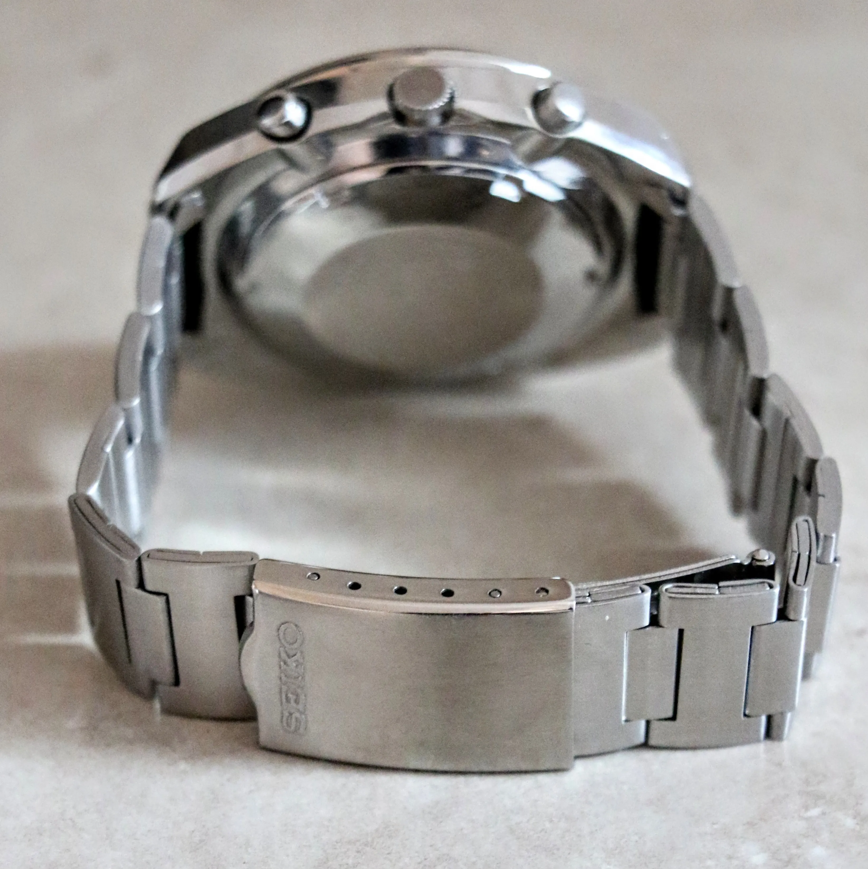 1975 SEIKO Pogue Chronograph Automatic Watch Ref. 6139-6002 Black Dial Vintage Wristwatch
