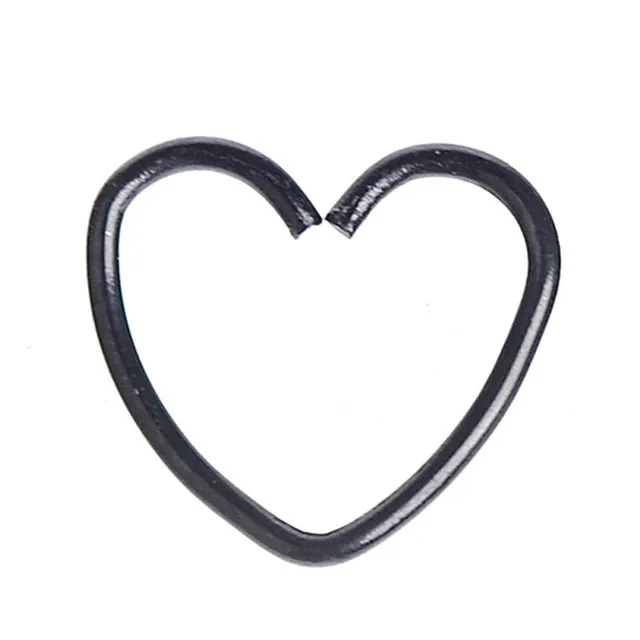 1PC Heart/Star Shaped Tragus Piercings Hoop Helix Cartilage Tragus Daith Ear Studs Lip Nose Rings Piercing Silver Jewelry