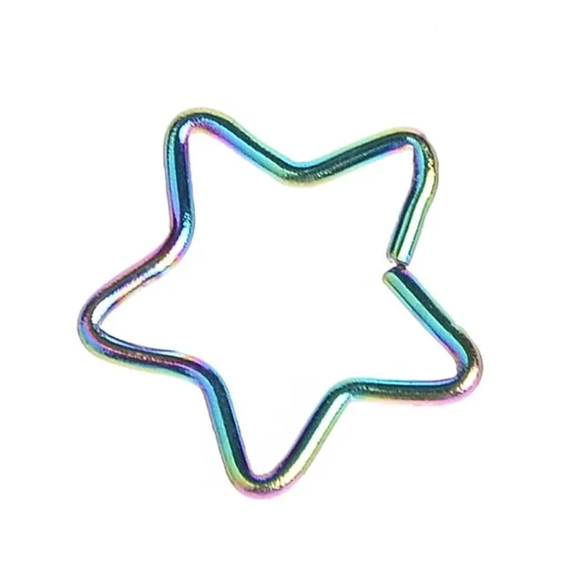 1PC Heart/Star Shaped Tragus Piercings Hoop Helix Cartilage Tragus Daith Ear Studs Lip Nose Rings Piercing Silver Jewelry