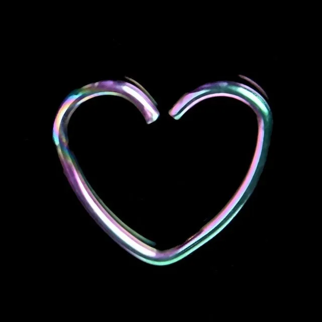 1PC Heart/Star Shaped Tragus Piercings Hoop Helix Cartilage Tragus Daith Ear Studs Lip Nose Rings Piercing Silver Jewelry