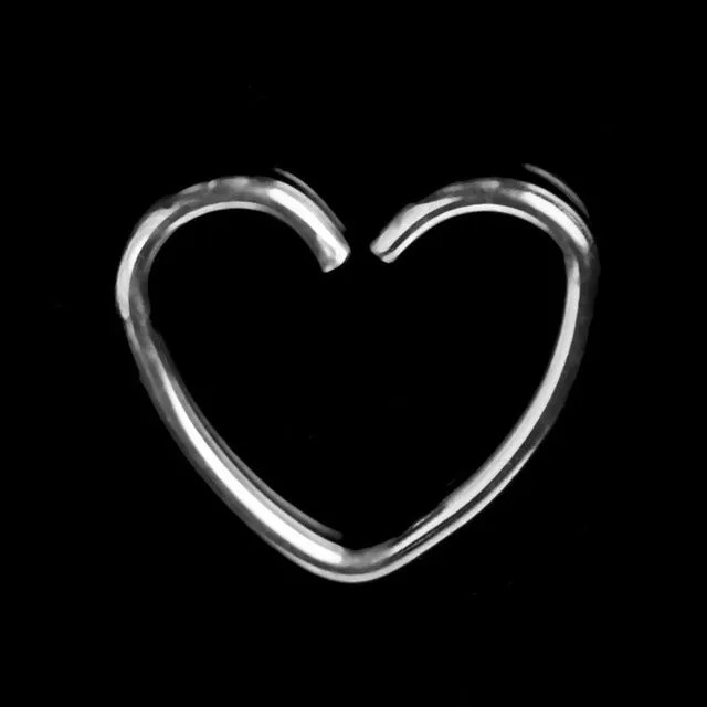 1PC Heart/Star Shaped Tragus Piercings Hoop Helix Cartilage Tragus Daith Ear Studs Lip Nose Rings Piercing Silver Jewelry