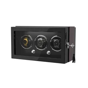 3 Watch Winder for Automatic Watches Quiet Mabuchi Motor with Lock