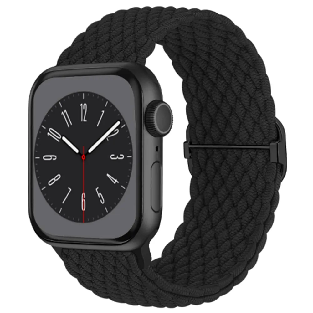 Adjustable Braided Loop Nylon Strap Compatible with Apple Watch Style 5