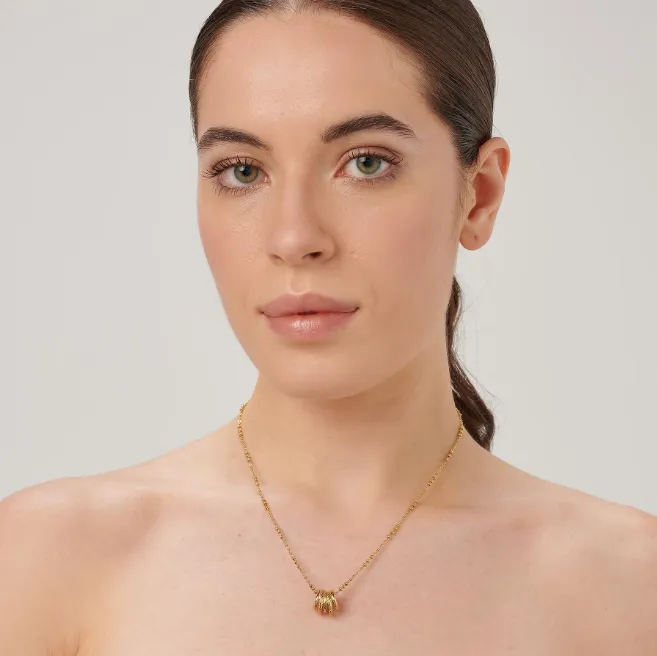 Amy Stainless Steel Gold Rings Necklace by Brosway