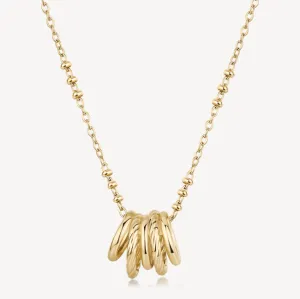 Amy Stainless Steel Gold Rings Necklace by Brosway