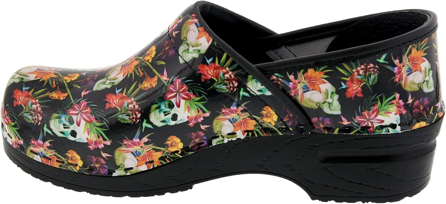 BJORK Swedish Comfort Women's Professional Printed Leather Clogs