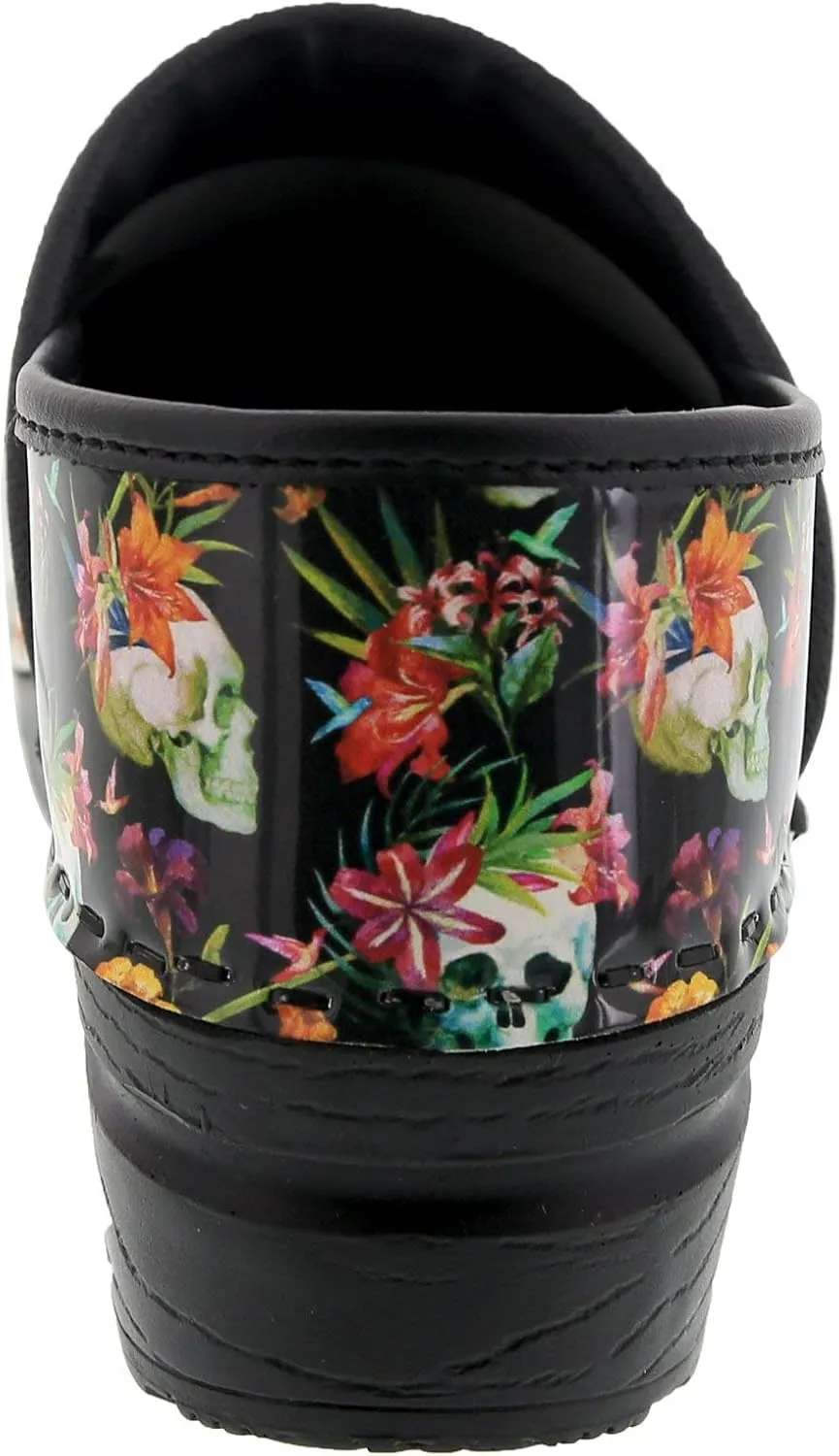 BJORK Swedish Comfort Women's Professional Printed Leather Clogs