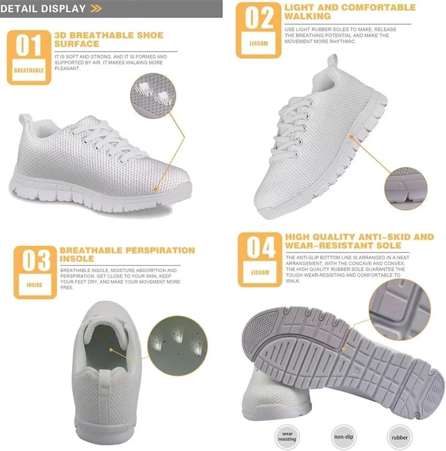 Boy Girls Tennis Shoe Sport Running Shoe Christmas Sneaker Lightweight Breathable Lace Up Mesh Athletic Shoe US11-5