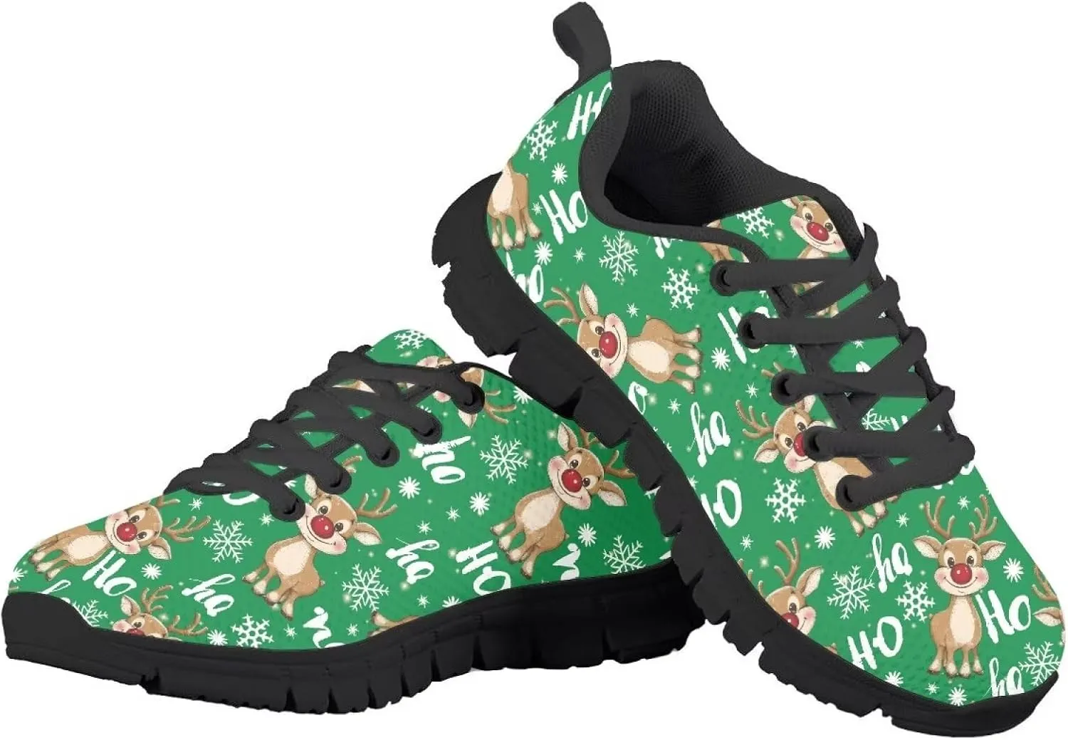Boy Girls Tennis Shoe Sport Running Shoe Christmas Sneaker Lightweight Breathable Lace Up Mesh Athletic Shoe US11-5