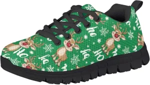 Boy Girls Tennis Shoe Sport Running Shoe Christmas Sneaker Lightweight Breathable Lace Up Mesh Athletic Shoe US11-5