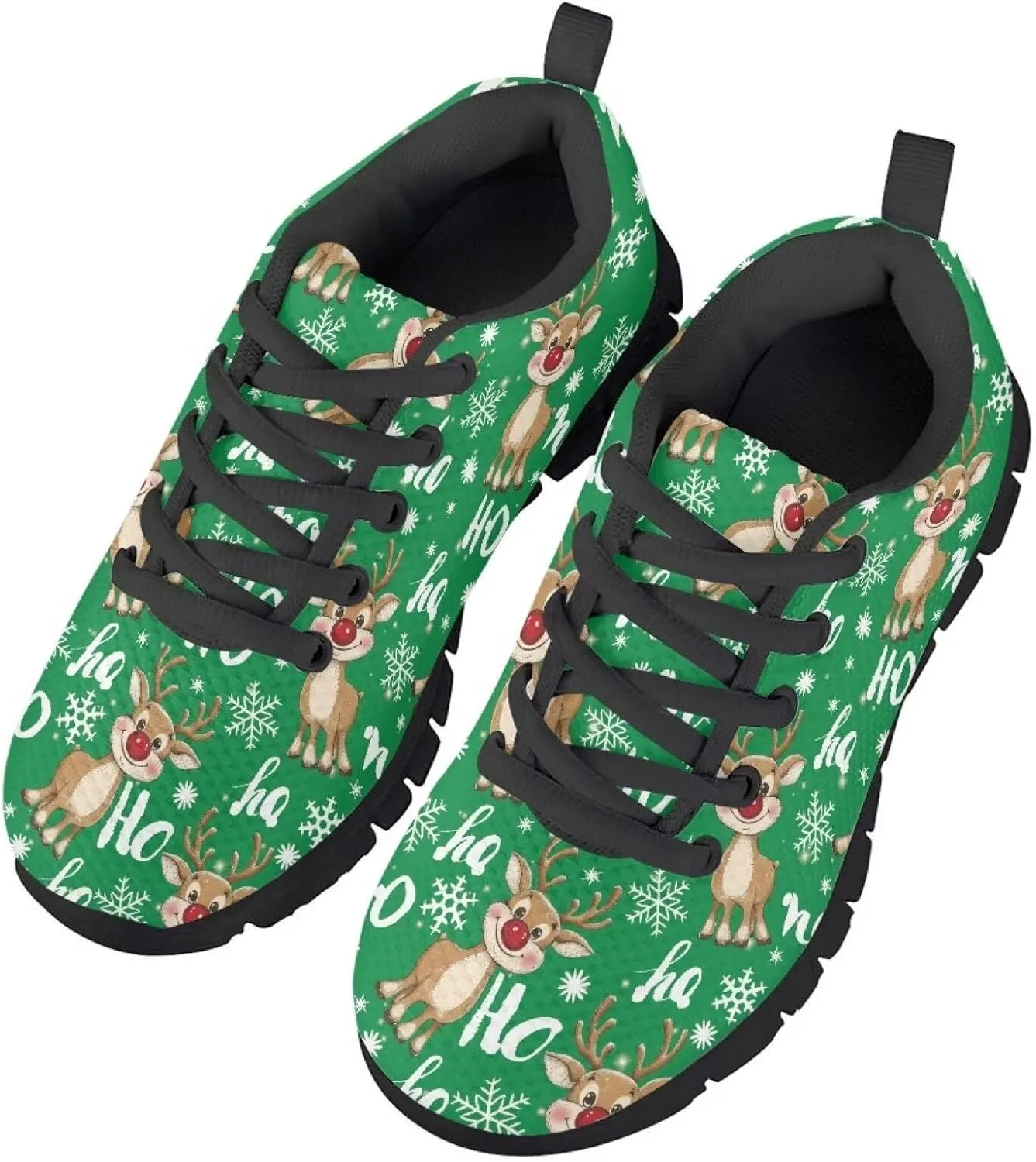 Boy Girls Tennis Shoe Sport Running Shoe Christmas Sneaker Lightweight Breathable Lace Up Mesh Athletic Shoe US11-5