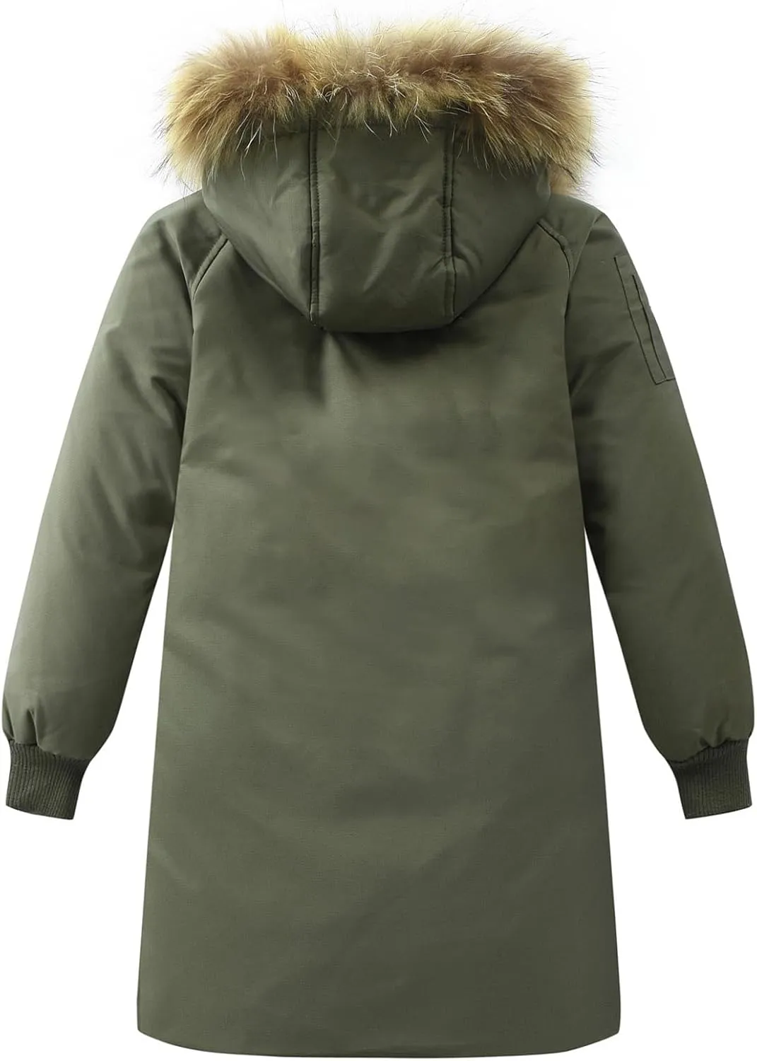 Boys' Mid Length Down Jacket Kids Thermal Winter Hooded Parka Coat Age 3-14 Years