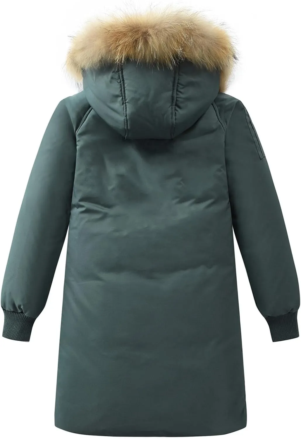 Boys' Mid Length Down Jacket Kids Thermal Winter Hooded Parka Coat Age 3-14 Years