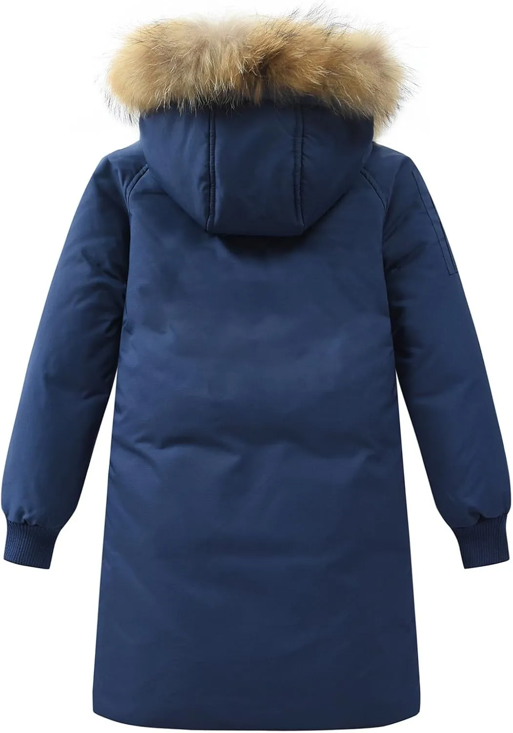 Boys' Mid Length Down Jacket Kids Thermal Winter Hooded Parka Coat Age 3-14 Years