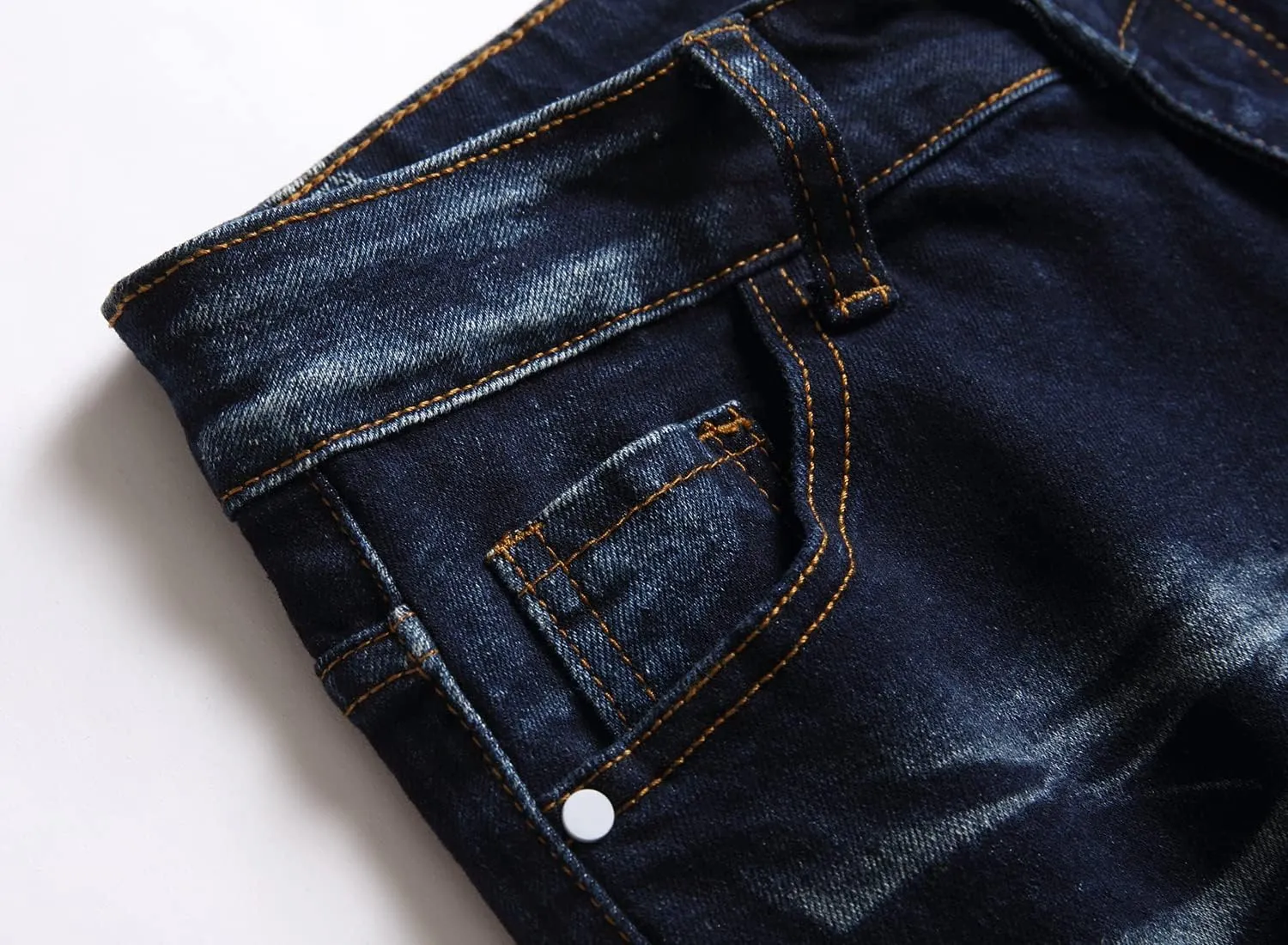 Boy's Skinny Fit Ripped Distressed Stretch Fashion Denim Jeans Pants