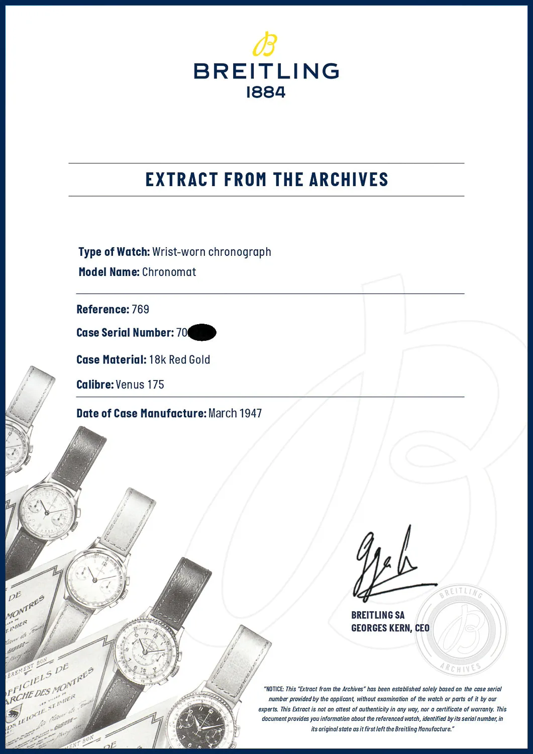 BREITLING CHRONOMAT Ref.769 Glossy Circle and Index