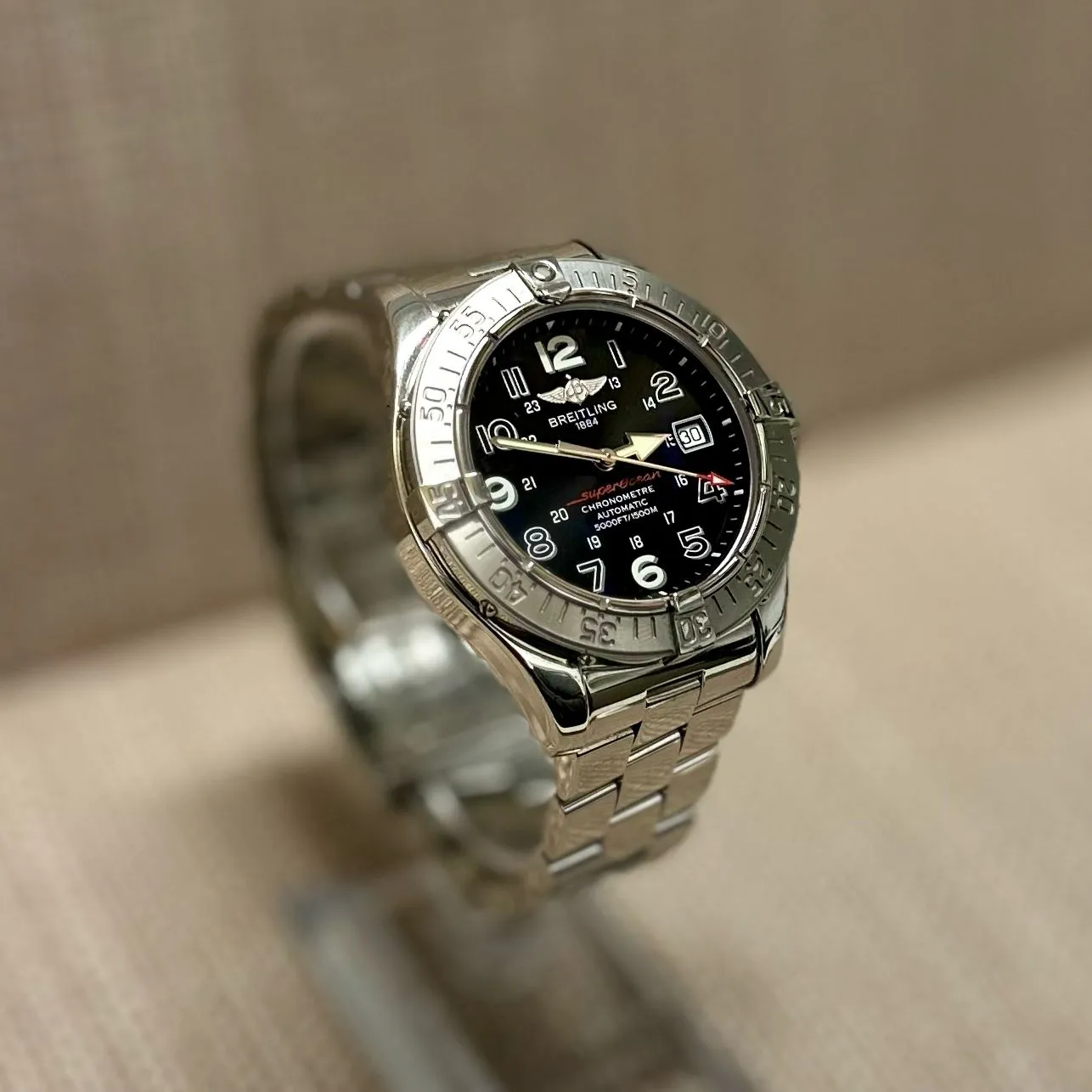 Breitling SuperOcean Chronometer Diver SS Amazing Men's Watch - $13K APR w/ COA!