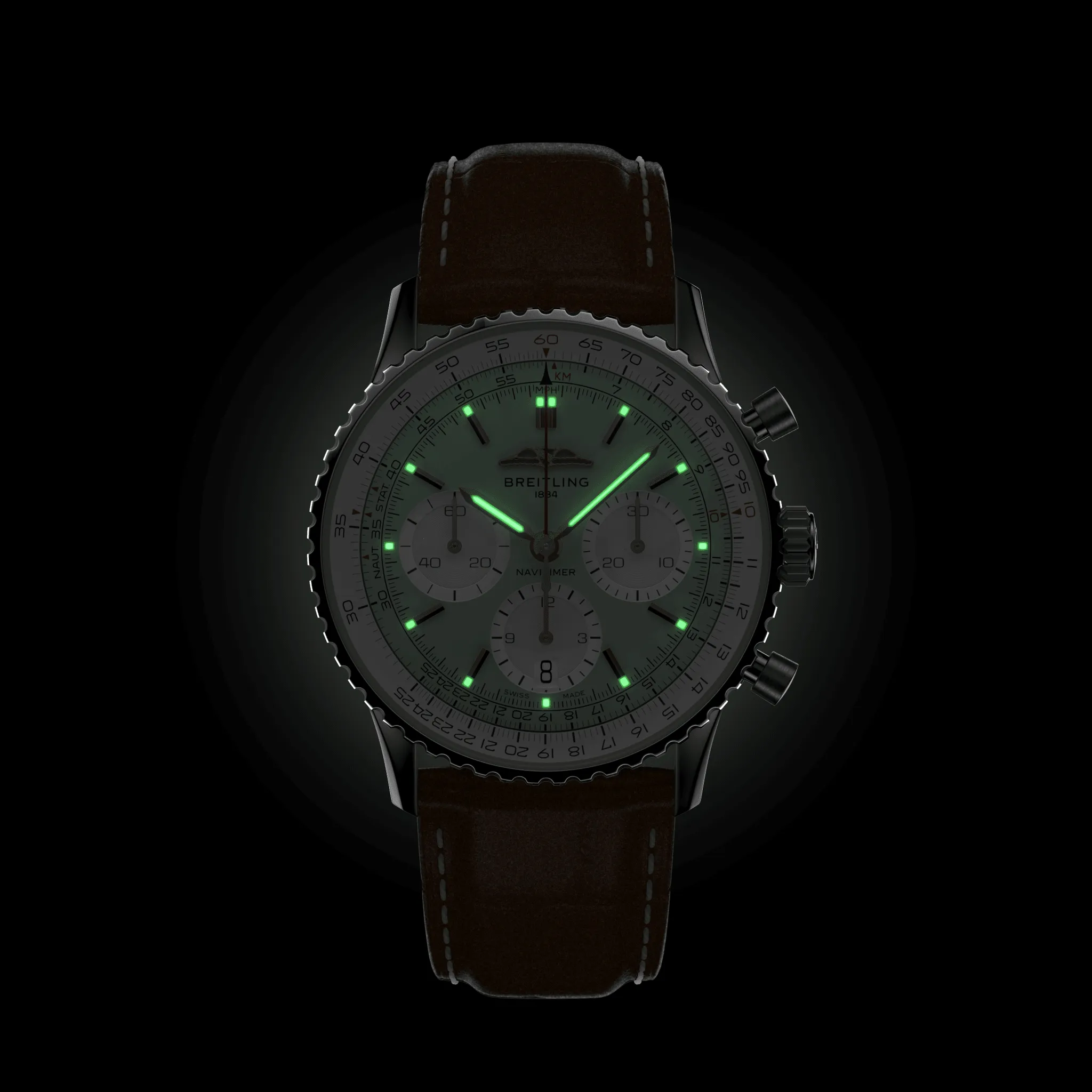 BRT Watch Navitimer B1 Chronograph 41 Brown Croc