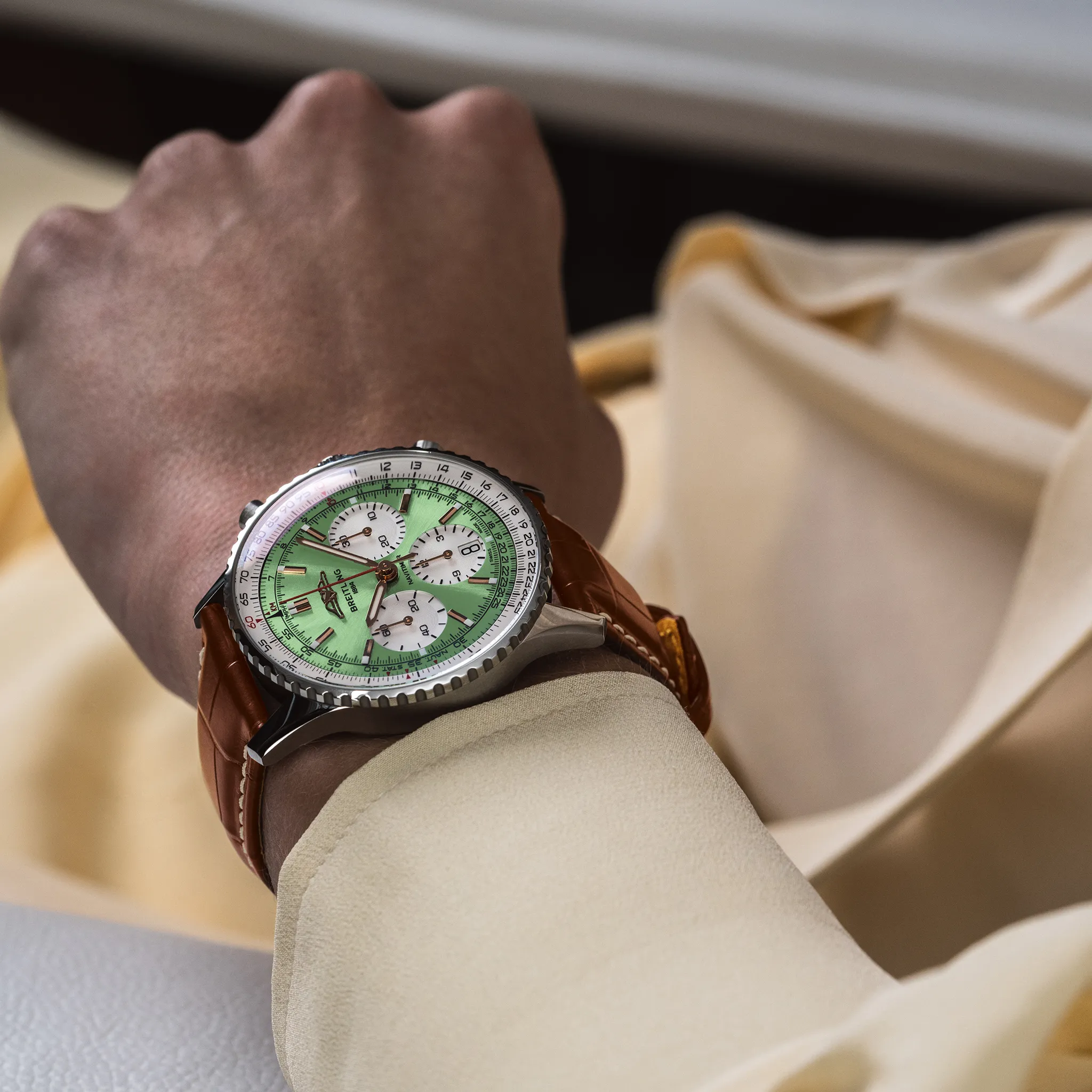 BRT Watch Navitimer B1 Chronograph 41 Brown Croc