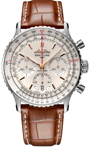 BRT Watch Navitimer B1 Chronograph 41 Gold Croc Folding Clasp