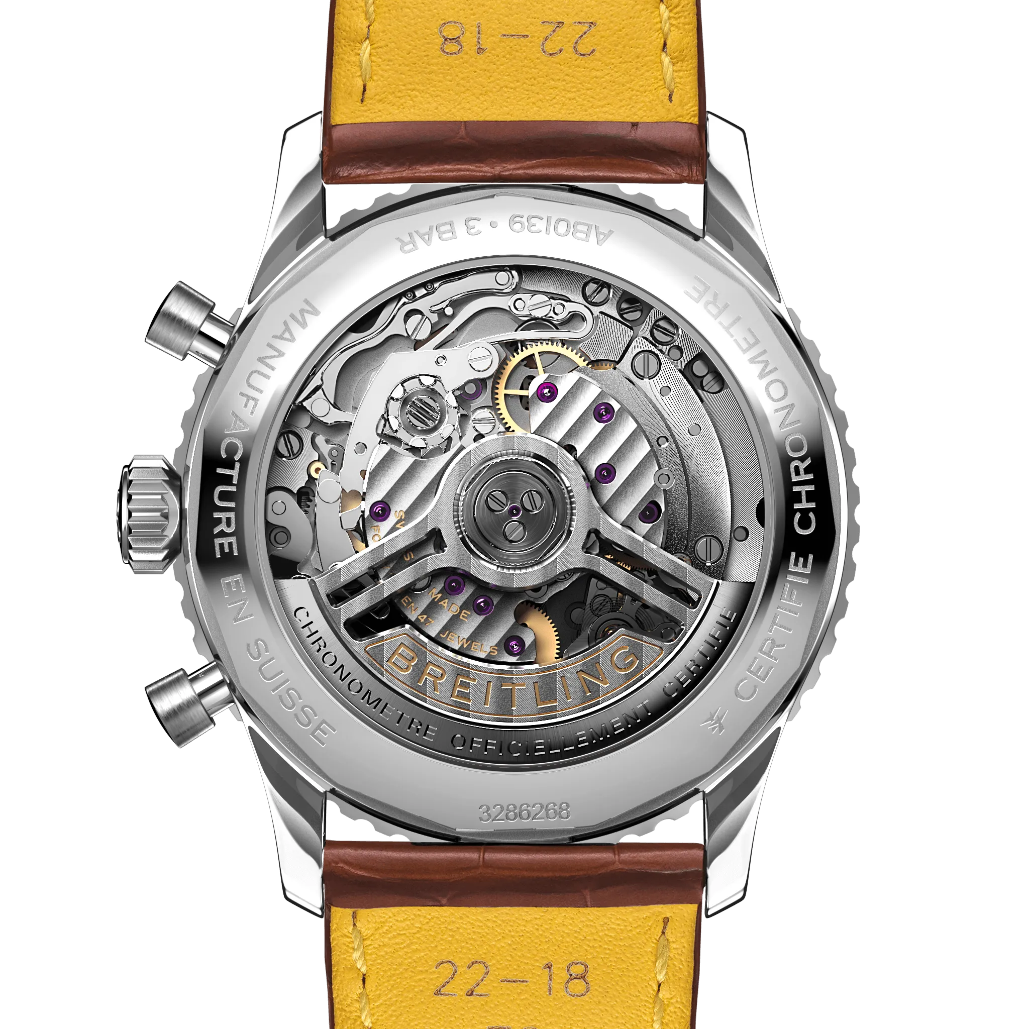 BRT Watch Navitimer B1 Chronograph 41 Gold Croc Folding Clasp