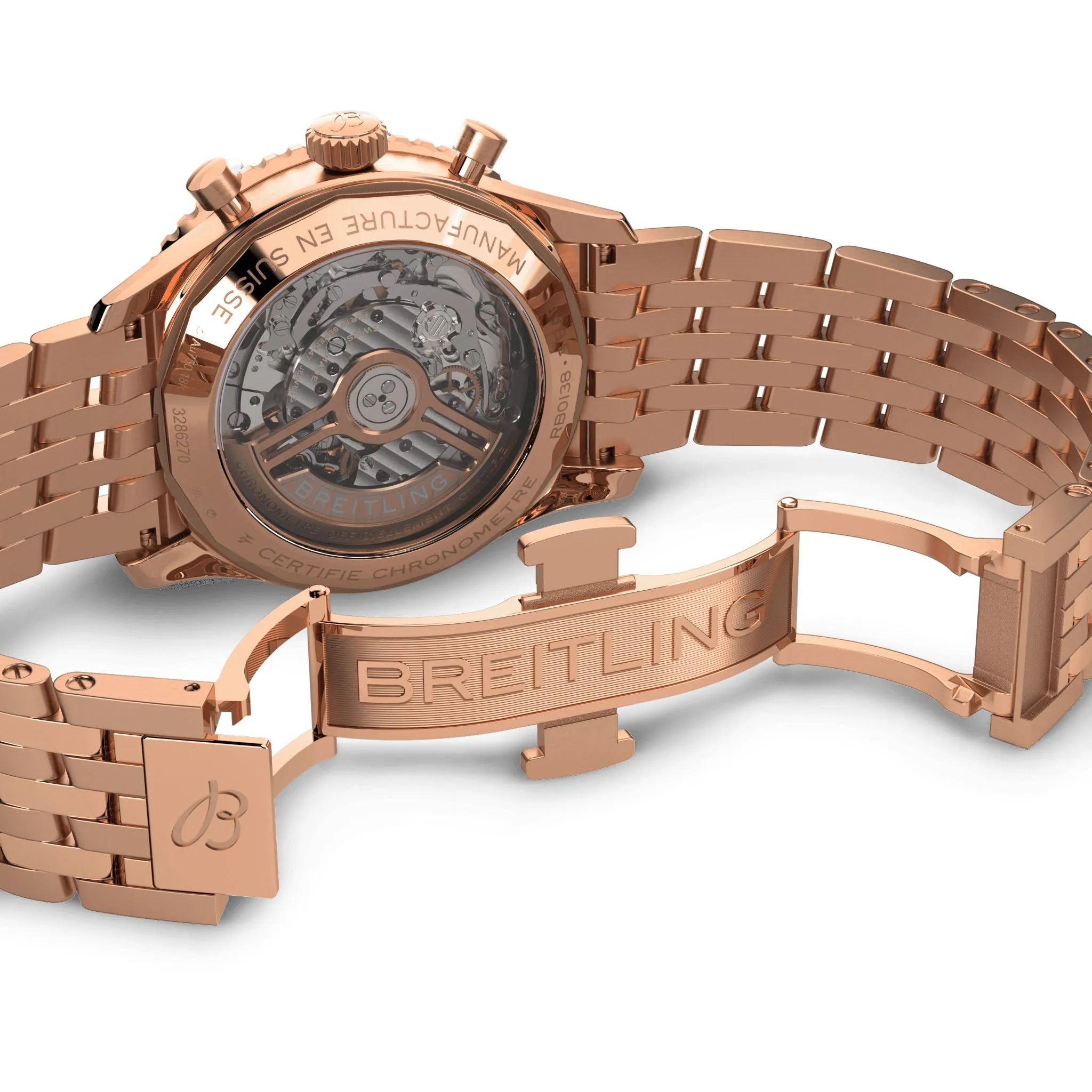 BRT Watch Navitimer B1 Chronograph 43 Black 18k Red Gold
