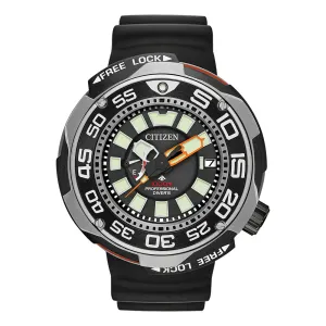 Citizen Eco-Drive Mens Rubber Titanium Band Black Quartz Dial Watch - BN7020-17E