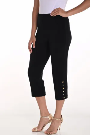 CROP PANT WITH GOLD BUTTONS