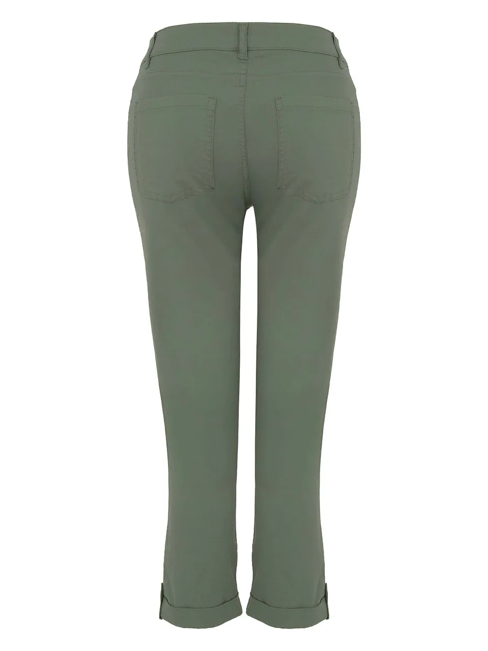 CROP PANT WITH TAB HEM