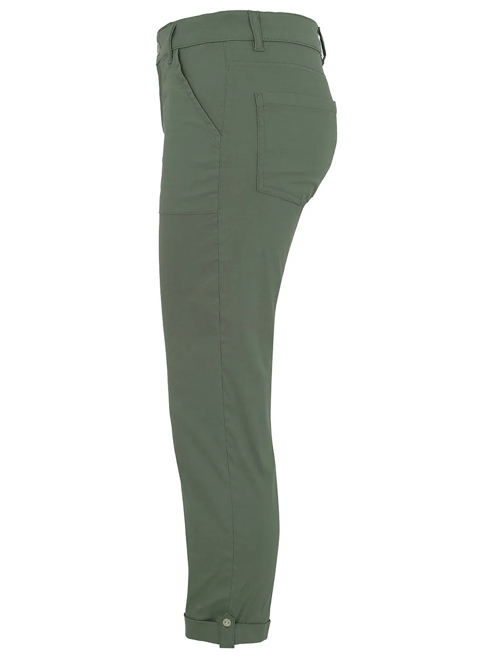 CROP PANT WITH TAB HEM