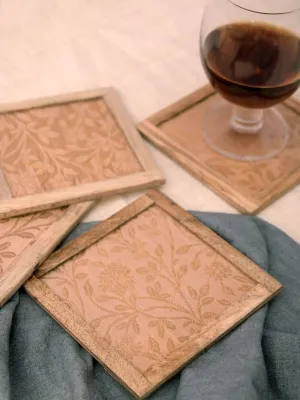 Cube Luxury Brown Coasters