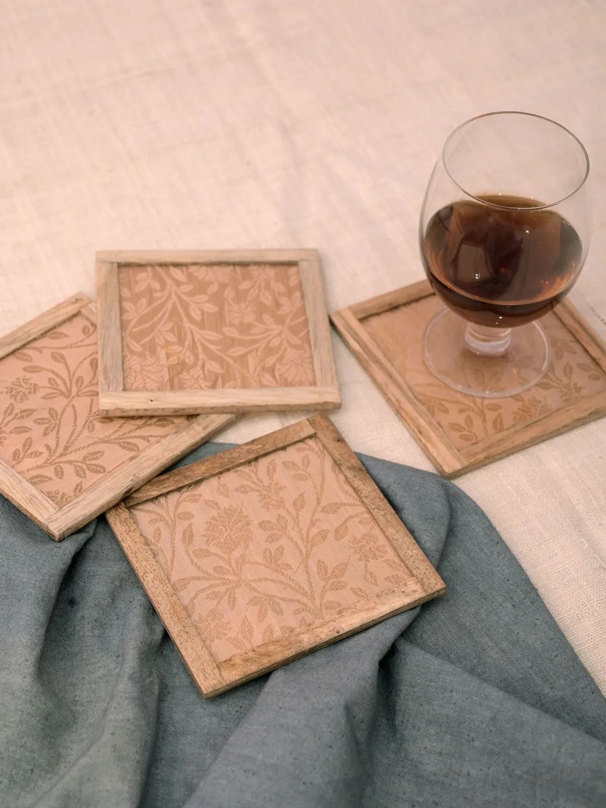 Cube Luxury Brown Coasters