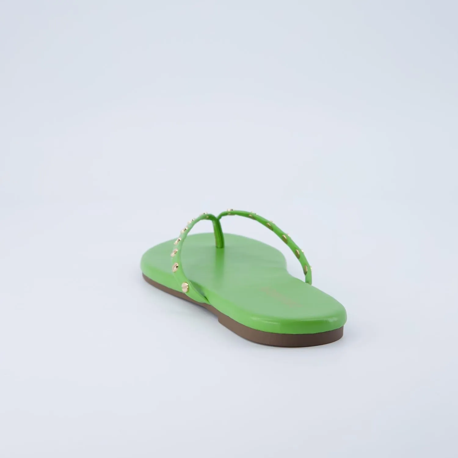 CUSHIONAIRE Confetti Womens Studded Flip Flop Sandal  Slip-On Thong with Memory Foam & Stylish Rivet Strap