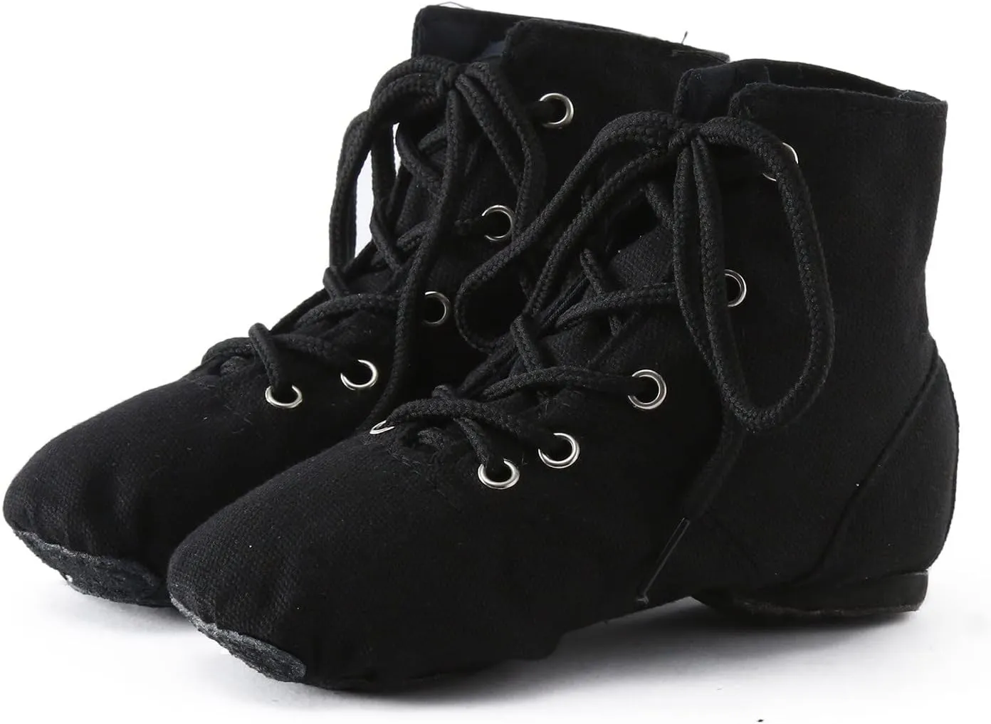 Dance Shoes for Girls Toddler Kids Jazz Boots Ballet Canvas Shoes Basic Simple Solid Color Lace Up Dancing Sneakers