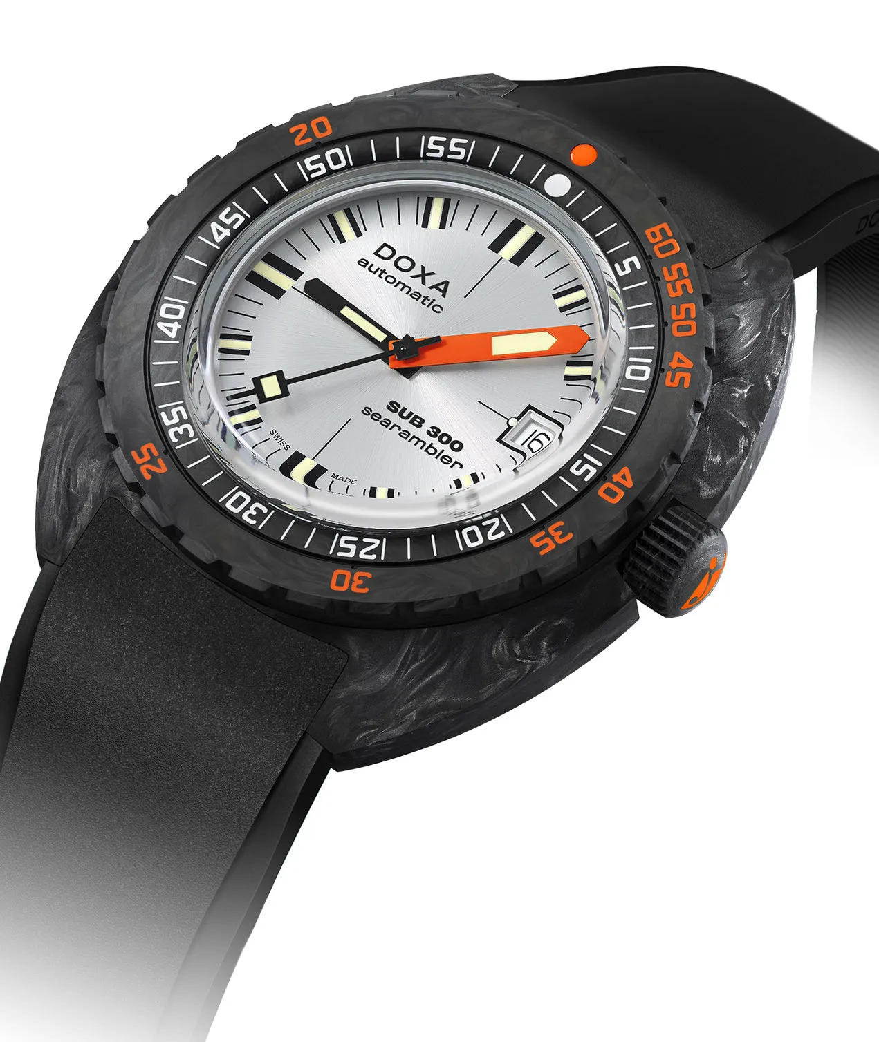 DOX Watch SUB 3 Carbon COSC Searambler Rubber