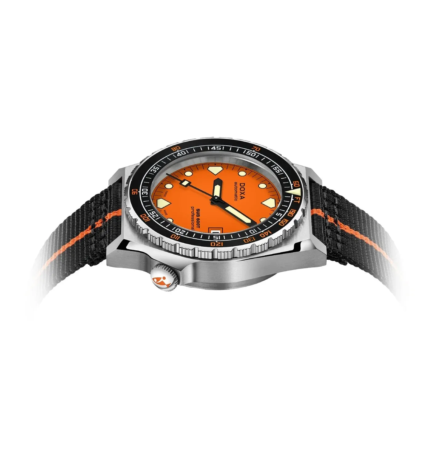 DOXA Sub 600T Professional Nato Black & Orange Ceramic - 862.10.351.21-N