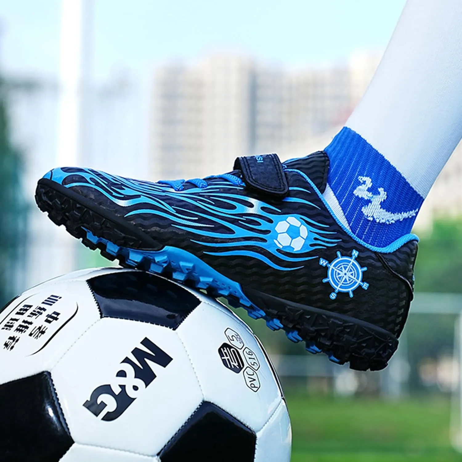 Eliogn Boys Girls AG/FG Soccer Shoes Outdoor Athletic Actual Combat Training Shoes Football Shoes for Kids (Little Kid/Big Kid)
