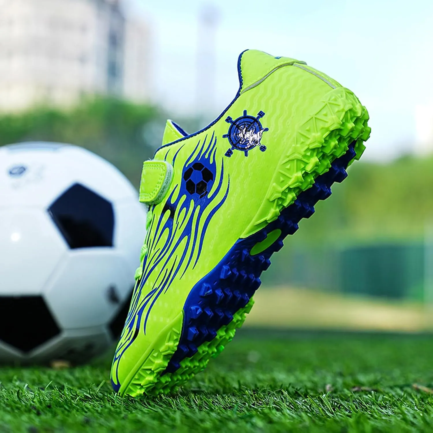 Eliogn Boys Girls AG/FG Soccer Shoes Outdoor Athletic Actual Combat Training Shoes Football Shoes for Kids (Little Kid/Big Kid)