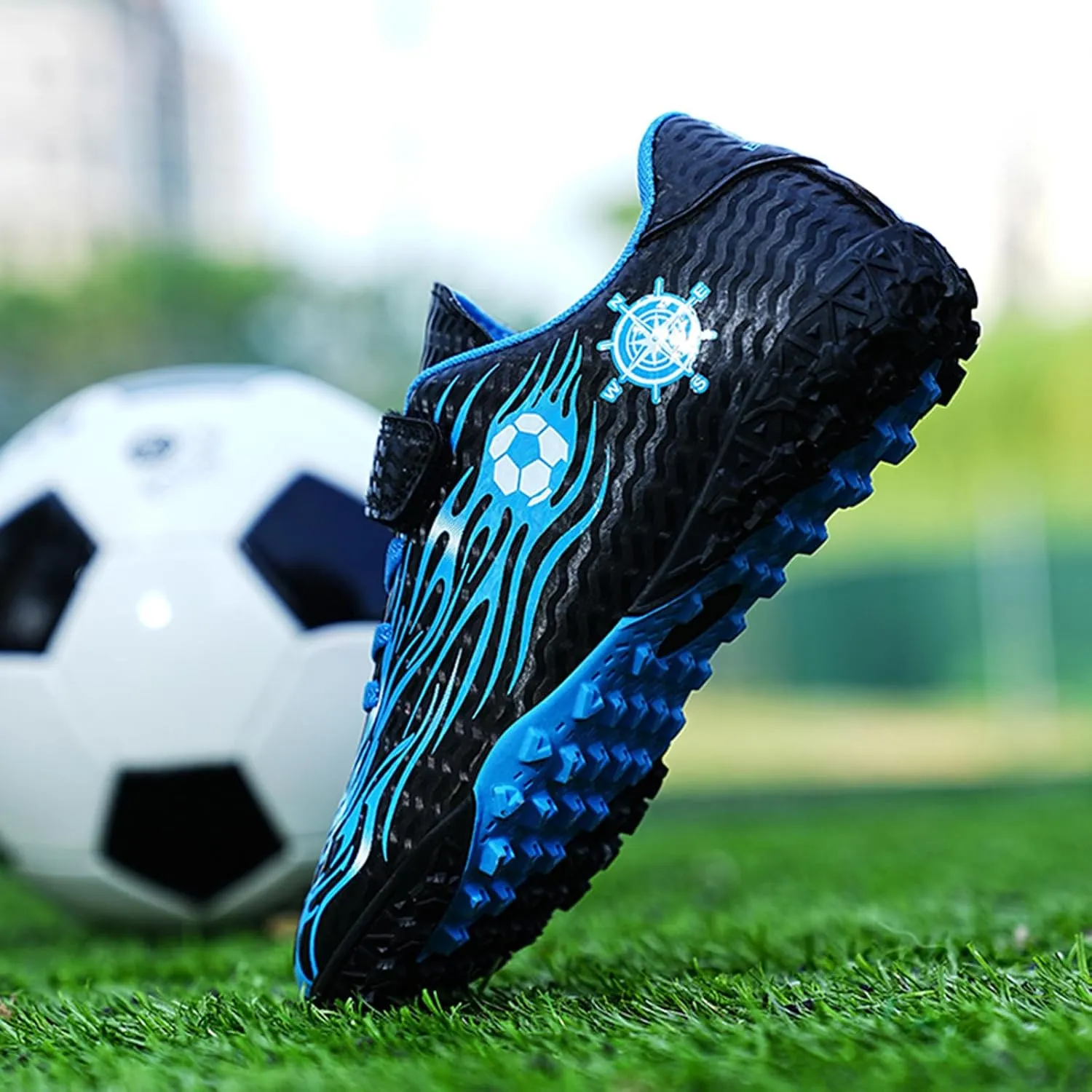 Eliogn Boys Girls AG/FG Soccer Shoes Outdoor Athletic Actual Combat Training Shoes Football Shoes for Kids (Little Kid/Big Kid)