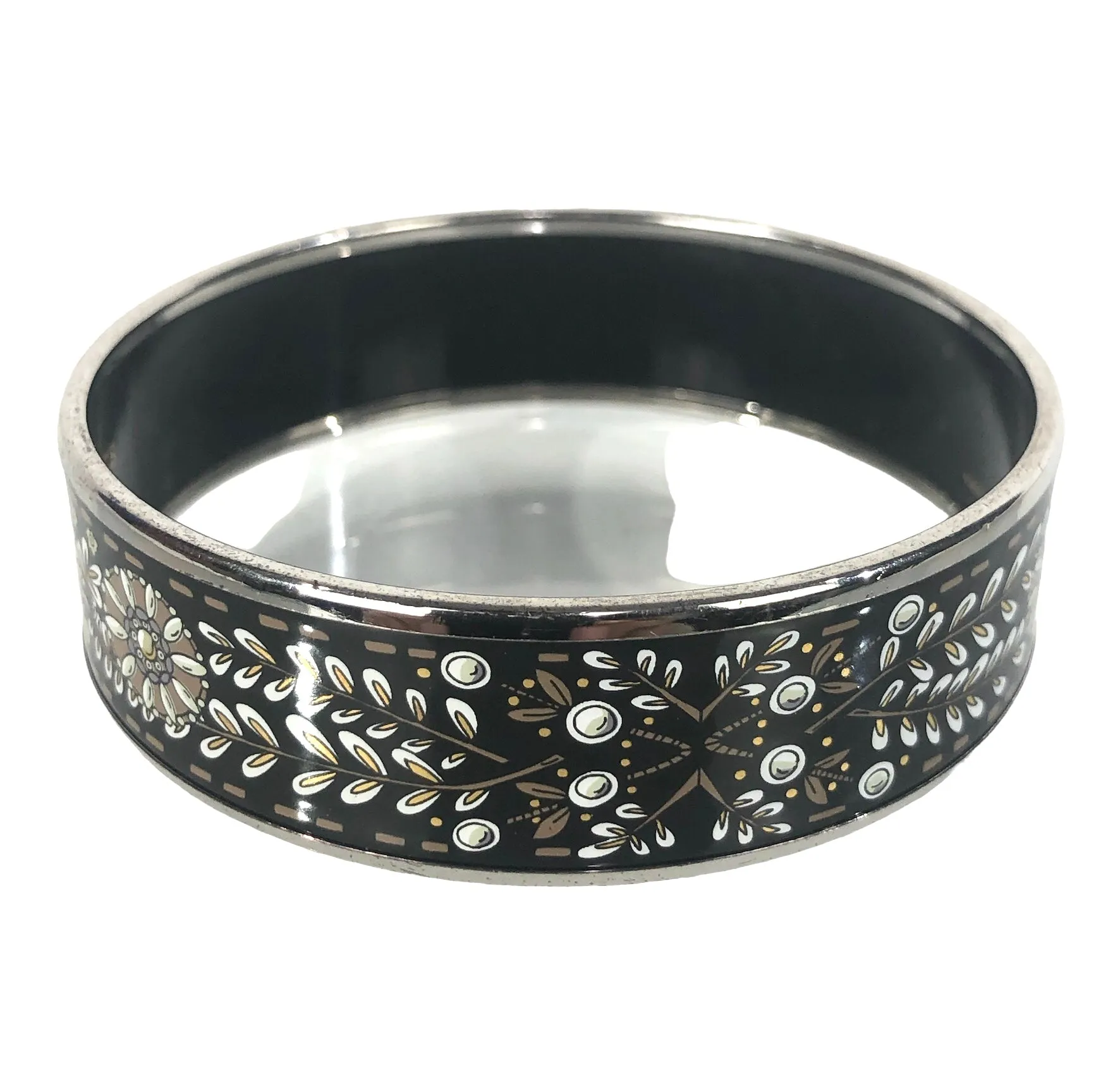 Enamel Wide Bangle Bracelet