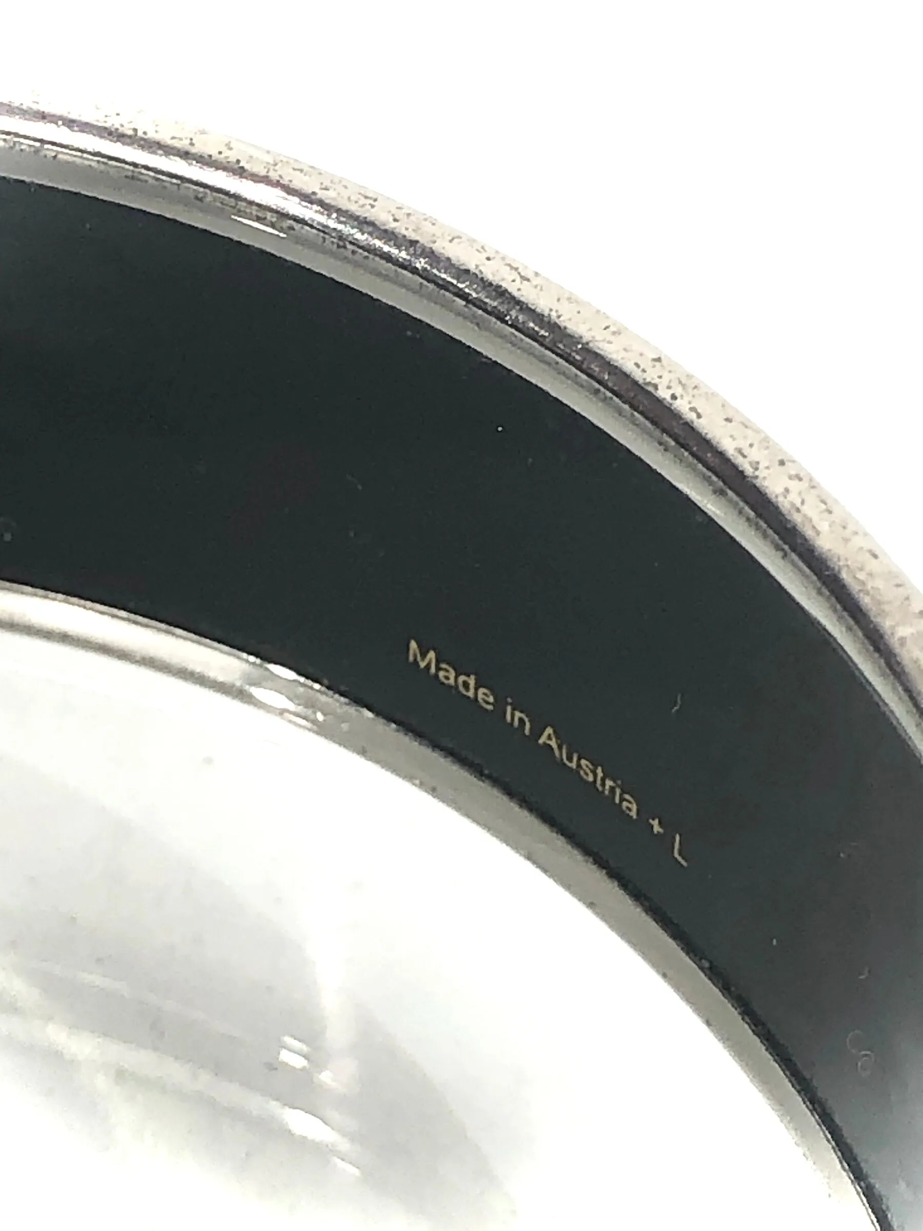 Enamel Wide Bangle Bracelet