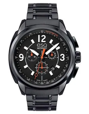 ESQ Movado Excel Chronograph - Black Dial - Black IP Case and Bracelet
