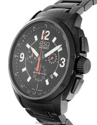 ESQ Movado Excel Chronograph - Black Dial - Black IP Case and Bracelet